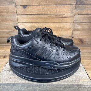 New Balance Women's Size 7.5 608 V5 Black Training Lace Up Shoes Slip Resistant